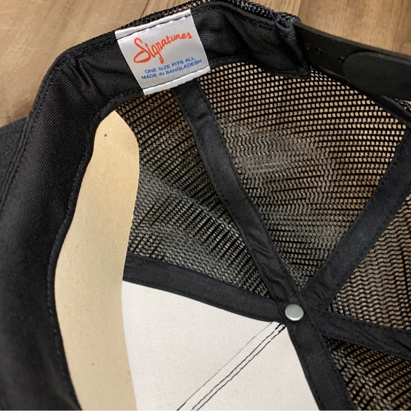 Vintage Trucker Snapback Signatures Hat TOP POP Sheriff Badge Rare - Picture 2 of 5